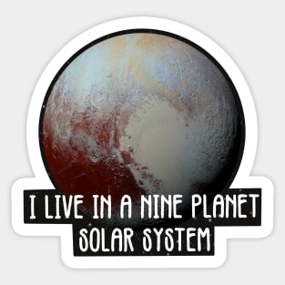 Nine Planet Solar System Sticker